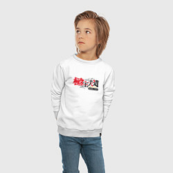 Свитшот хлопковый детский Gokushufudou, цвет: белый — фото 2