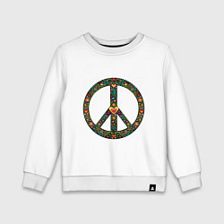 Свитшот хлопковый детский Pacific symbol, цвет: белый