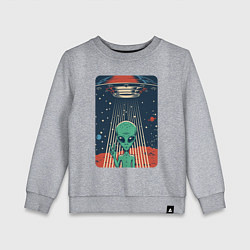 Свитшот хлопковый детский Mars Alien, цвет: меланж