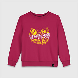 Свитшот хлопковый детский CREAM Wu-Tang, цвет: маджента
