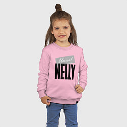 Свитшот хлопковый детский Нереальная Нелли, цвет: светло-розовый — фото 2