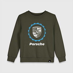 Свитшот хлопковый детский Porsche в стиле Top Gear, цвет: хаки