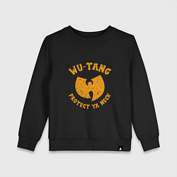 Свитшот хлопковый детский Protect Ya Neck Wu-Tang, цвет: черный