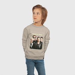 Свитшот хлопковый детский Keep Calm and Enjoy the Silence - Depeche Mode, цвет: миндальный — фото 2