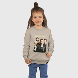 Свитшот хлопковый детский Keep Calm and Enjoy the Silence - Depeche Mode, цвет: миндальный — фото 2