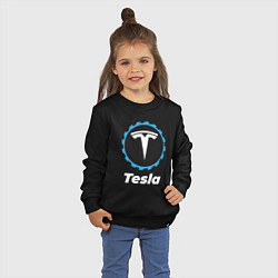 Свитшот хлопковый детский Tesla в стиле Top Gear, цвет: черный — фото 2