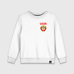Свитшот хлопковый детский USSR логотип, цвет: белый