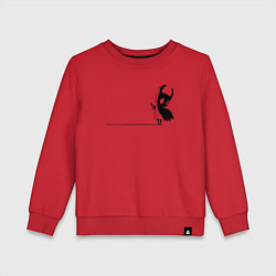 Свитшот хлопковый детский Hollow Knight на краю, цвет: красный