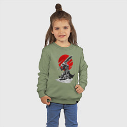 Свитшот хлопковый детский Guts the Black Swordsman, цвет: авокадо — фото 2