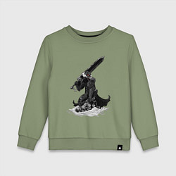Свитшот хлопковый детский Berserk the Black Swordsman, цвет: авокадо