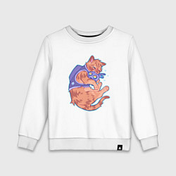 Свитшот хлопковый детский Бродяга и B-12, цвет: белый
