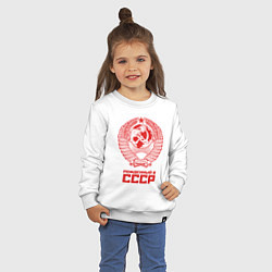 Свитшот хлопковый детский Рожденный в СССР: Советский союз, цвет: белый — фото 2