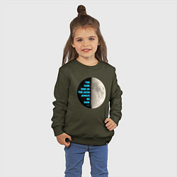 Свитшот хлопковый детский ЗАГАДКА ЛУНЫ, цвет: хаки — фото 2