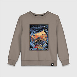 Свитшот хлопковый детский Звездный десант в квадрате, цвет: утренний латте