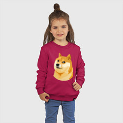 Свитшот хлопковый детский Пёс Доге, цвет: маджента — фото 2