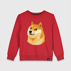 Свитшот хлопковый детский Пёс Доге, цвет: красный