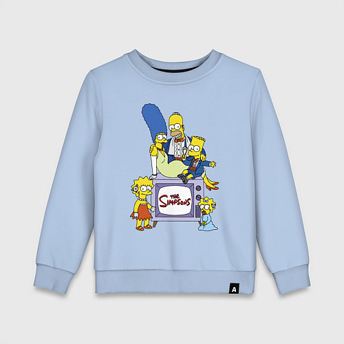 Детский свитшот Семейка Симпсонов в праздничных нарядах / Мягкое небо – фото 1
