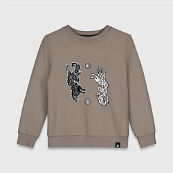 Свитшот хлопковый детский Охотники Хати и Сколль, цвет: утренний латте