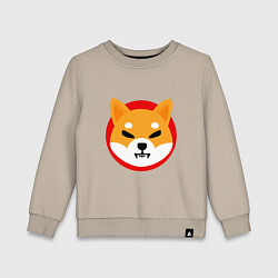 Свитшот хлопковый детский Shiba Inu SHIB, цвет: миндальный