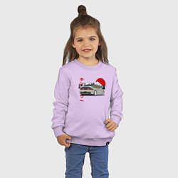 Свитшот хлопковый детский Honda Crx Retro JDM, цвет: лаванда — фото 2