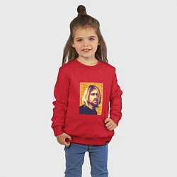 Свитшот хлопковый детский Nirvana - Cobain, цвет: красный — фото 2