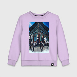 Свитшот хлопковый детский Stray Kids Thunderous, цвет: лаванда