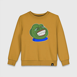 Свитшот хлопковый детский PepeLaugh, цвет: горчичный