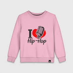 Свитшот хлопковый детский Love Hip Hop, цвет: светло-розовый