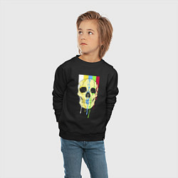 Свитшот хлопковый детский Color skull - vanguard, цвет: черный — фото 2
