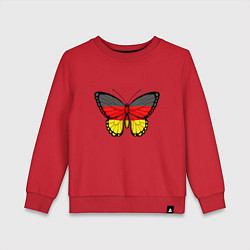 Свитшот хлопковый детский Бабочка - Германия, цвет: красный