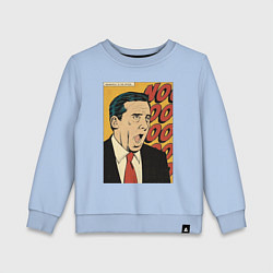 Свитшот хлопковый детский Майкл кричит нееееет - Офис, цвет: мягкое небо