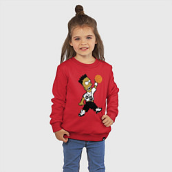 Свитшот хлопковый детский Bart Jordan Simpson, цвет: красный — фото 2