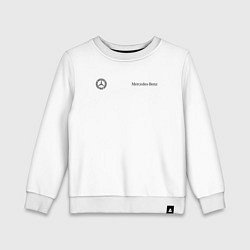 Свитшот хлопковый детский Logo Mercedes-Benz, цвет: белый