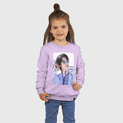 Свитшот хлопковый детский Мировой красавчик Джин, цвет: лаванда — фото 2