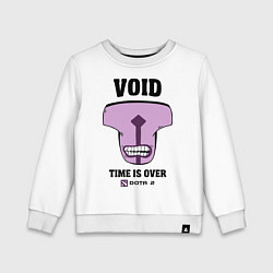 Свитшот хлопковый детский Void: Time is over, цвет: белый