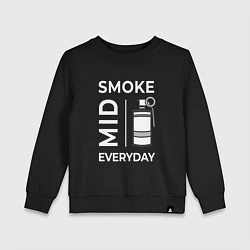Свитшот хлопковый детский Smoke Mid Everyday, цвет: черный