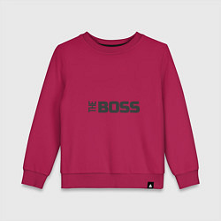Свитшот хлопковый детский THE BOSS, цвет: маджента