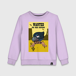 Свитшот хлопковый детский Wanted Crow, цвет: лаванда