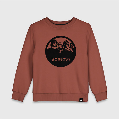 Детский свитшот Bon Jovi rock / Кирпичный – фото 1