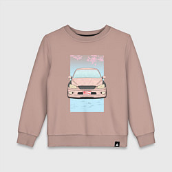 Свитшот хлопковый детский Toyota Altezza stance, цвет: пыльно-розовый