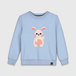 Свитшот хлопковый детский Pink Bunny, цвет: мягкое небо