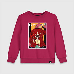 Свитшот хлопковый детский Kumatetsu and Ren art, цвет: маджента