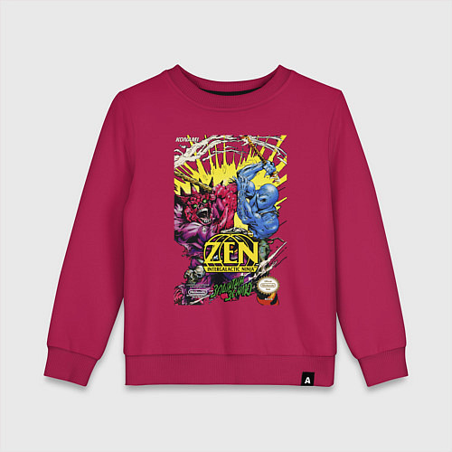 Детский свитшот Zen - intergalactic ninja / Маджента – фото 1