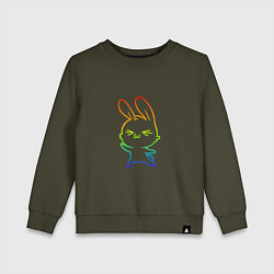 Свитшот хлопковый детский Color Rabbit, цвет: хаки