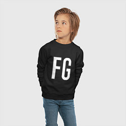 Свитшот хлопковый детский FG - BTS, цвет: черный — фото 2