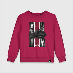 Свитшот хлопковый детский Mass Effect N7 - Shepard, цвет: маджента