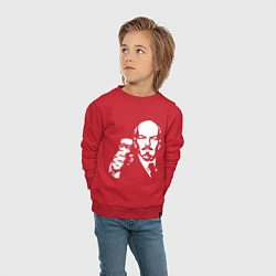 Свитшот хлопковый детский Ленин с Правдой, цвет: красный — фото 2