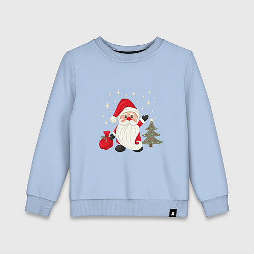 Детский свитшот Дед Мороз с подарками Новый год / Мягкое небо – фото 1