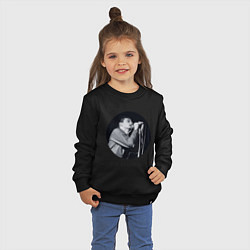 Свитшот хлопковый детский Joy Division: Ian Curtis, цвет: черный — фото 2