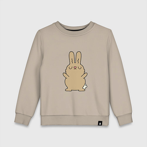 Детский свитшот Rabbit chill / Миндальный – фото 1